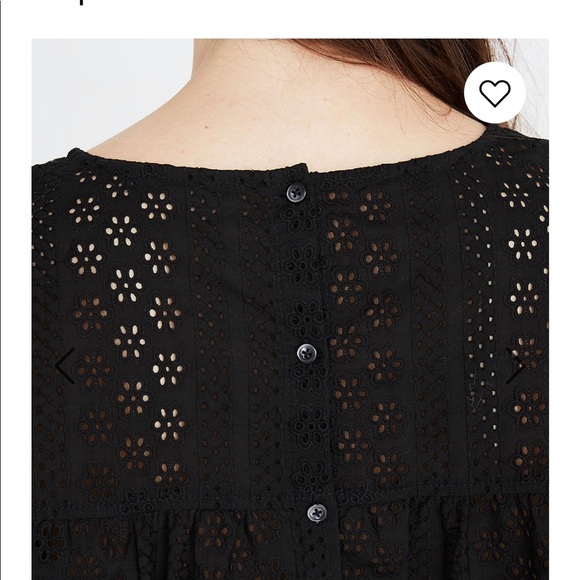Madewell Eyelet Torres Button Back Top - Picture 6 of 7